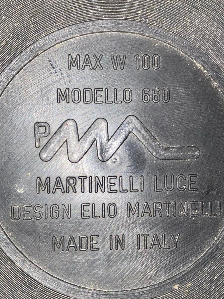 Martinelli Luce Vloerlamp Modello 660 - Elio Martinelli Desi, Ophalen of Verzenden, Gebruikt, Metaal, 100 tot 150 cm