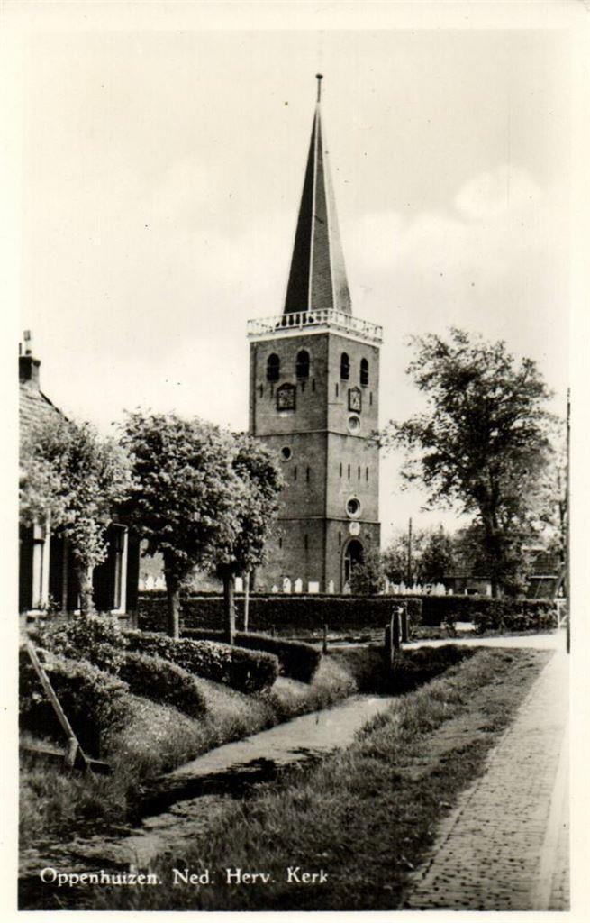 Oppenhuizen, Ned. Herv. Kerk - ongelopen, Ophalen of Verzenden, Voor 1920, Ongelopen, Friesland