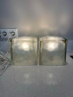 2x IKEA Iviken Icecube lampen  vintage lampen ijsblokjes, Vintage modern, Ophalen of Verzenden, Minder dan 50 cm, Glas
