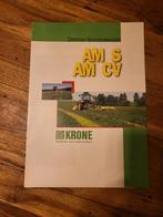 Tractor folder KRONE driepunt schijvenmaaiers AM S AM CV, Boeken, Catalogussen en Folders, Ophalen of Verzenden, Zo goed als nieuw