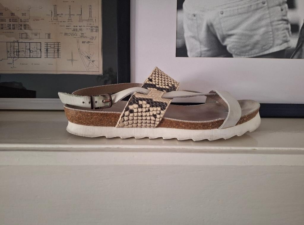 Fred de la Bretoniere leren sandaaltjes., Kleding | Dames, Schoenen, Fred de la Bretoniere, Verzenden, Sandalen of Muiltjes, Zo goed als nieuw