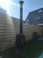 Robuuste buitenkachel met lange pijp, Tuin en Terras, Ophalen, Gebruikt