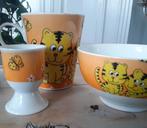 Vrolijk kinder ontbijtset poezen - katten - poes - vlinder -, Ophalen of Verzenden, Zo goed als nieuw