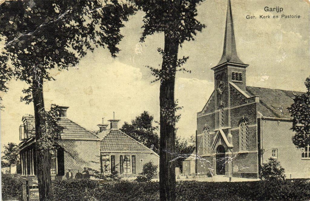 Garijp, Ger. Kerk en Pastorie - B-keus - ongelopen, Verzamelen, Ophalen of Verzenden, Voor 1920, Ongelopen, Noord-Brabant