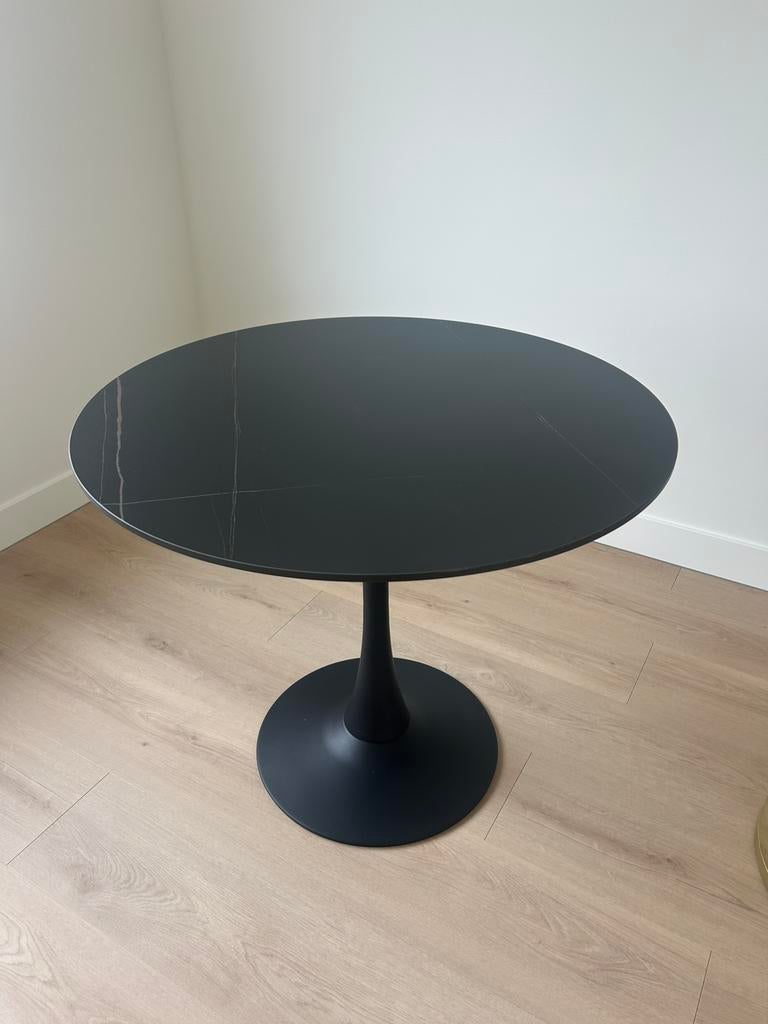 Ronde eettafel (90 cm doorsnee), Huis en Inrichting, Tafels | Eettafels, Ophalen, 50 tot 100 cm, Rond, Zo goed als nieuw