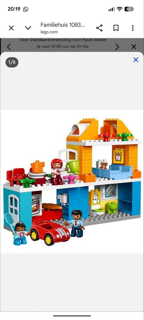 LEGO DUPLO Familiehuis (10835), Kinderen en Baby's, Ophalen, Zo goed als nieuw, Duplo