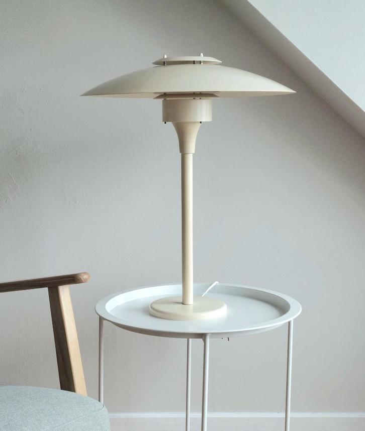 Vintage Deens design Lyfa tafellamp ø 49cm , schalenlamp, Huis en Inrichting, Lampen | Tafellampen, Zo goed als nieuw, 50 tot 75 cm