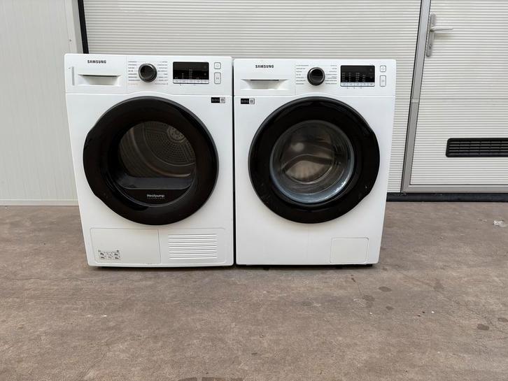 Samsung Wasmachine 8kg & Warmtepompdroger 8kg Set + Garantie, Witgoed en Apparatuur, Wasmachines, Gebruikt, Voorlader, 8 tot 10 kg