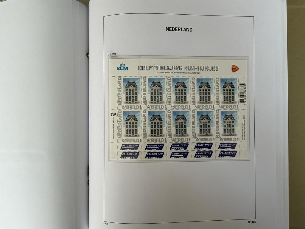 Postzegels 2012 velletjes KLM-huisjes Postfris, Postzegels en Munten, Postzegels | Nederland, Ophalen of Verzenden, Na 1940, Postfris