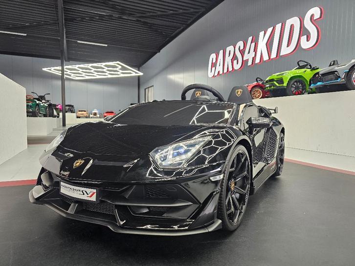 Kinderauto Lamborghini Aventador - 24 volt - leren zit - RC, Kinderen en Baby's, Speelgoed | Speelgoedvoertuigen, Nieuw, Afstandsbediening