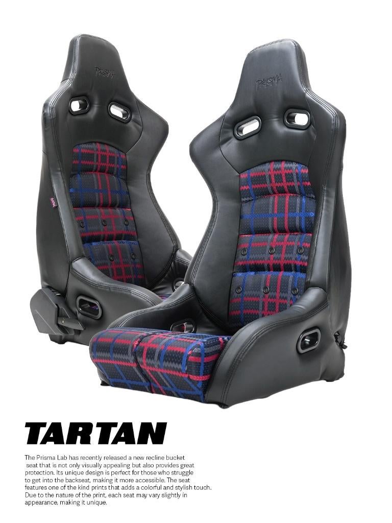 NRG Prisma Omega Verstelbare kuipstoel Sportstoel Tartan, Ophalen of Verzenden