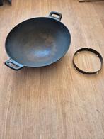 Wok van gietijzer, Ophalen of Verzenden, Gebruikt, Gietijzer, Wok