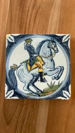 Delfts blauwe polychroom tegel 19e eeuw, Ophalen of Verzenden