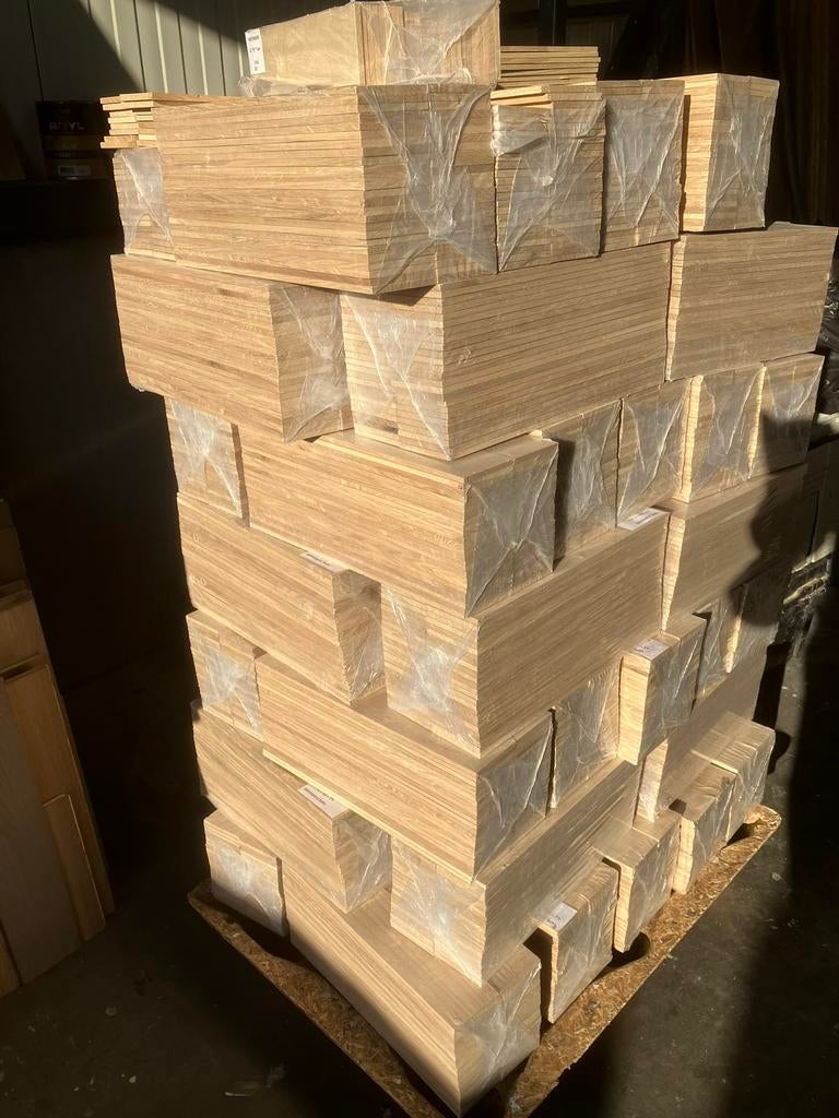 Restanten eiken vloeren. Nieuw, Ophalen of Verzenden, Nieuw, 75 m² of meer, Parket