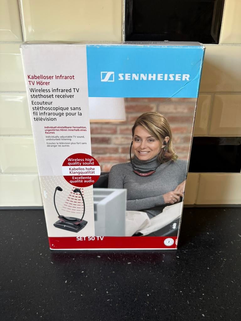 Sennheiser draadloze TV-hoofdtelefoon (SET 50 TV), Audio, Tv en Foto, Koptelefoons, Gebruikt, Sennheiser, Draadloos, Op oor (supra aural)