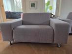 Bankstel modern, loveseat en poef, Ophalen of Verzenden, Gebruikt, 75 tot 100 cm, Minder dan 150 cm