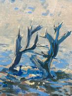 Max Raedecker - landschap - gouache, Ophalen of Verzenden