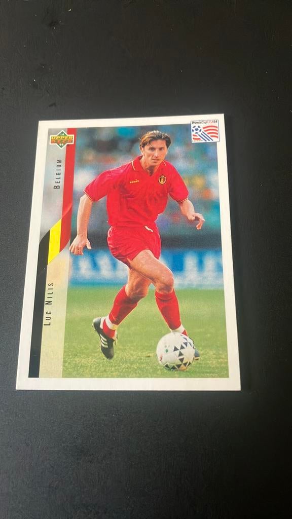 Luc Nilis Panini upperdeck 1994 wk, Ophalen of Verzenden, Zo goed als nieuw, Buitenlandse clubs, Poster, Plaatje of Sticker