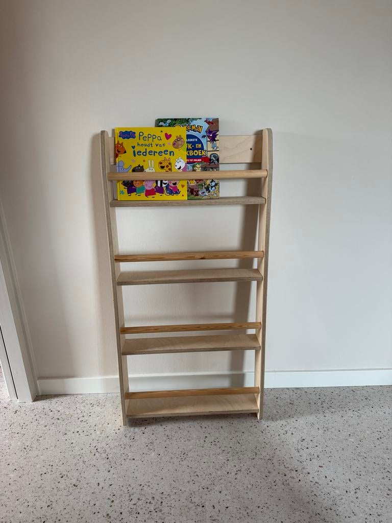 Houten Montessori Boekenkast 120 cm - Kinderboekenrek, Huis en Inrichting, Kasten | Boekenkasten, Ophalen, Met plank(en), 100 tot 150 cm