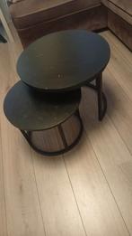 Landelijke  salontafeltjes rond  met Velvet krukje, Huis en Inrichting, Ophalen, 50 tot 100 cm, Rond, 50 tot 100 cm