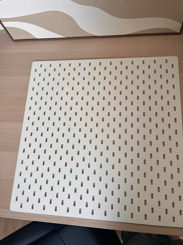 IKEA SKÅDIS bord/bureau opbergbord 56x56 cm met 2 bakjes, Ophalen, Gebruikt, Overige materialen, Modern