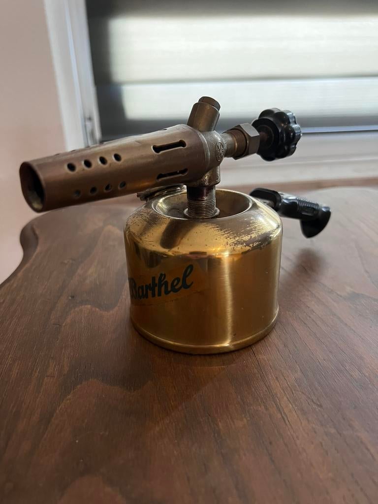 Oude gasbrander, Antiek en Kunst, Ophalen, Brons