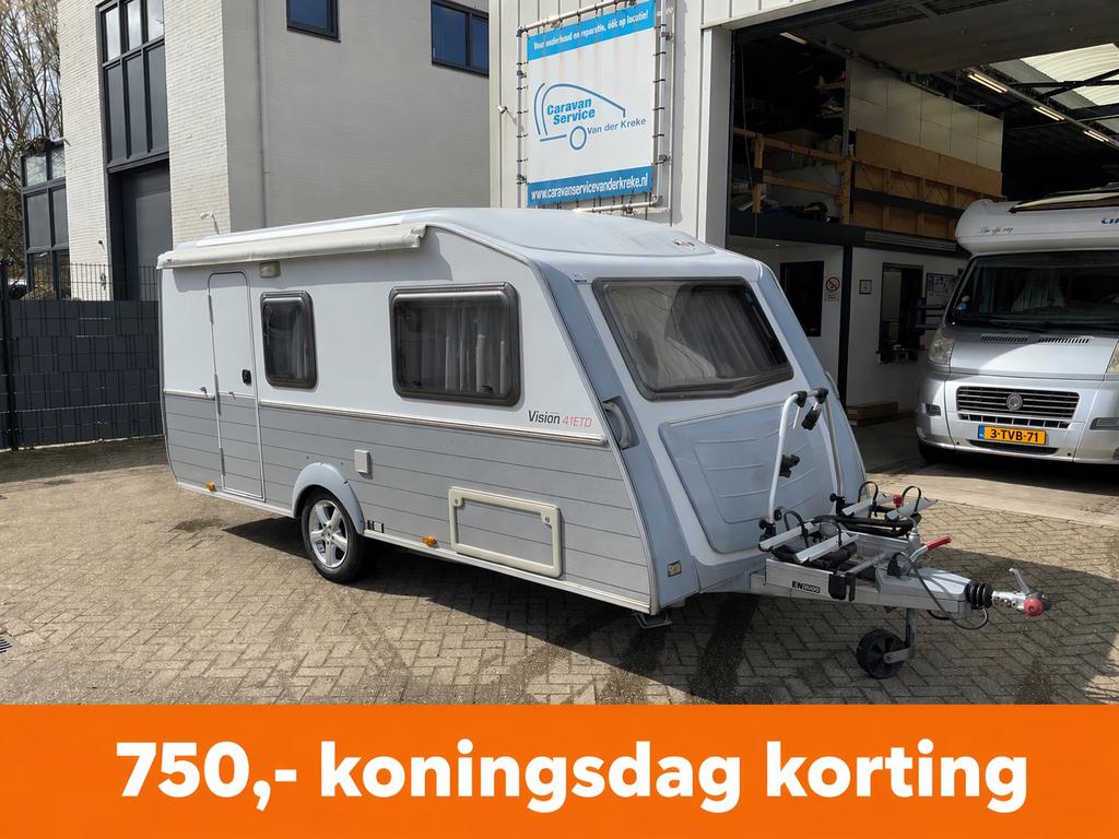 Kip Vision specail 41ETD 2008 inruil mogelijk, Caravans en Kamperen, Caravans, Bedrijf, tot en met 3, 750 - 1000 kg, Treinzit