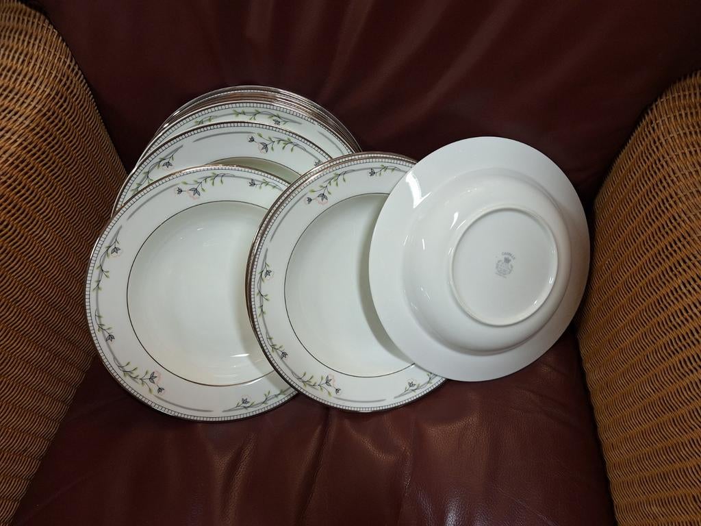 12x Royal Grafton Camille diepe borden - Fine Bone China, Ophalen of Verzenden