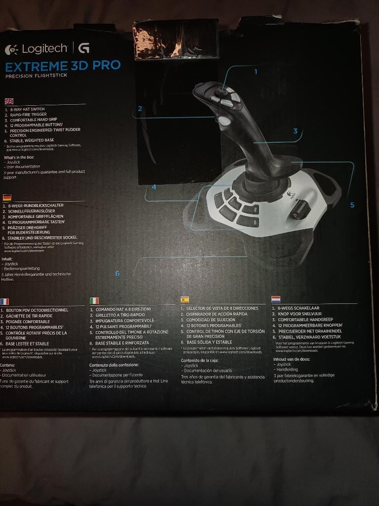 Nieuwe joystick logitech voor flight simulator., Computers en Software, Ophalen of Verzenden, Nieuw, Logitech Saitek