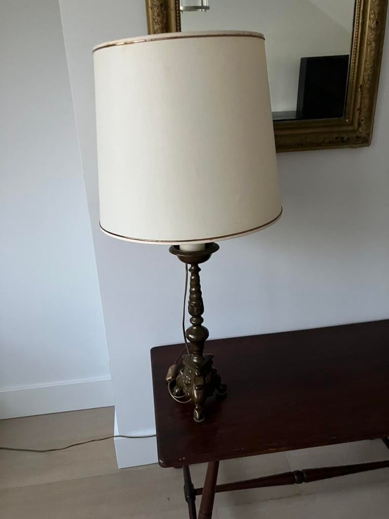 Antieke bronzen schemerlamp, Ophalen
