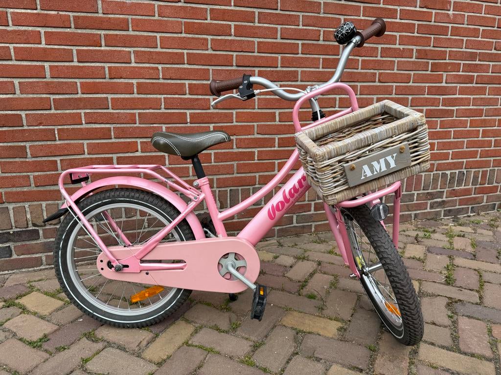 Leuke Volare meisjesfiets - 18 inch wielen, Fietsen en Brommers, Fietsen | Meisjes, Ophalen, Gebruikt, 18 inch, Handrem