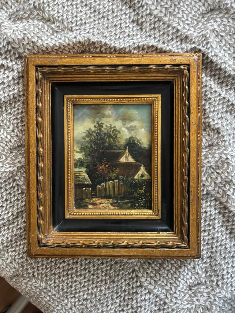 Jaren '70 Replica Schilderij met Klassiek Houten Frame, Antiek en Kunst, Kunst | Schilderijen | Klassiek, Ophalen