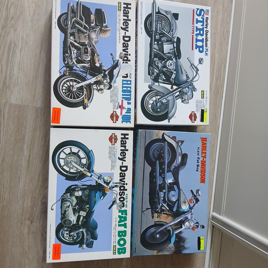 4x IMAI harley bouwdoos 1:12, Ophalen of Verzenden, Zo goed als nieuw, Motor
