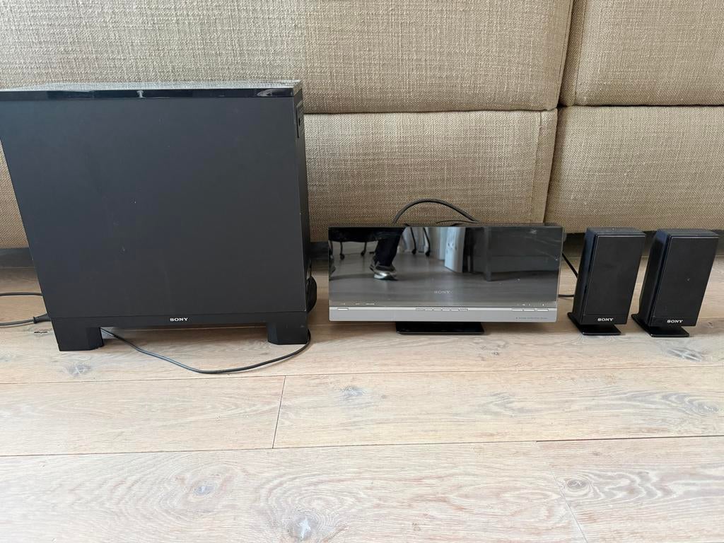 Sony Audioset met Subwoofer en 2 Satelliet Boxen, Audio, Tv en Foto, Home Cinema-sets, Ophalen, Gebruikt, 2.1-systeem, Sony