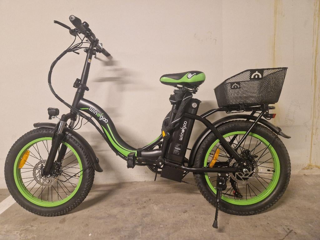Windgoo E20 opvouwbare elektrische fiets (fatbike), Zo goed als nieuw, Minder dan 47 cm, 50 km per accu of meer, Ophalen