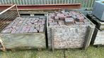 15 m2 gebakken klinkers, kei formaat knip stukken, Ophalen of Verzenden, Zo goed als nieuw, Rond, Hout