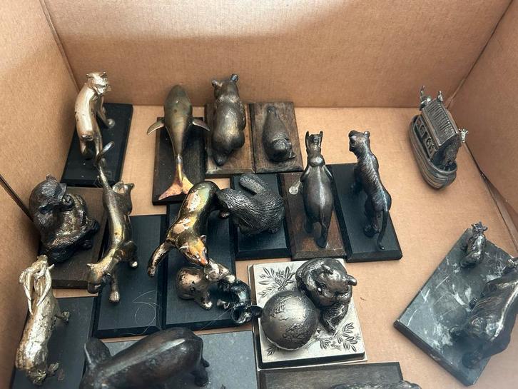 WNF verzilverde beeldjes, Verzamelen, Dierenverzamelingen, Gebruikt, Beeldje of Figuurtje, Wild dier, Ophalen