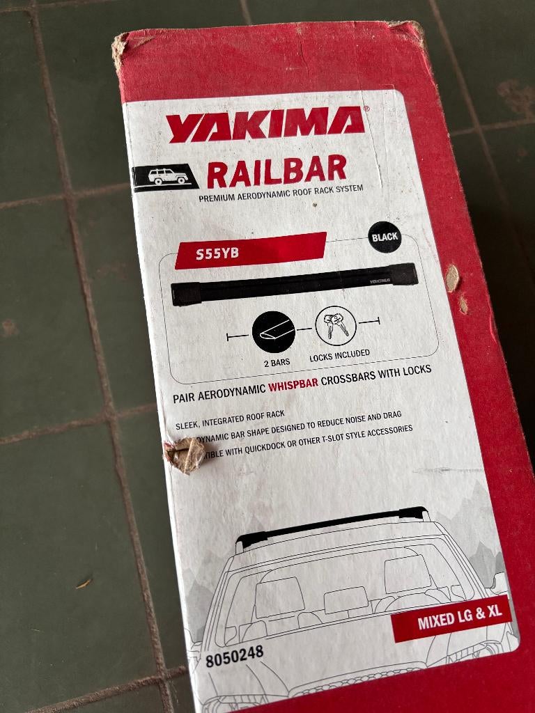 Yakima Railbar S55YB Dakdragers Zwart Aluminium, Ophalen, Nieuw