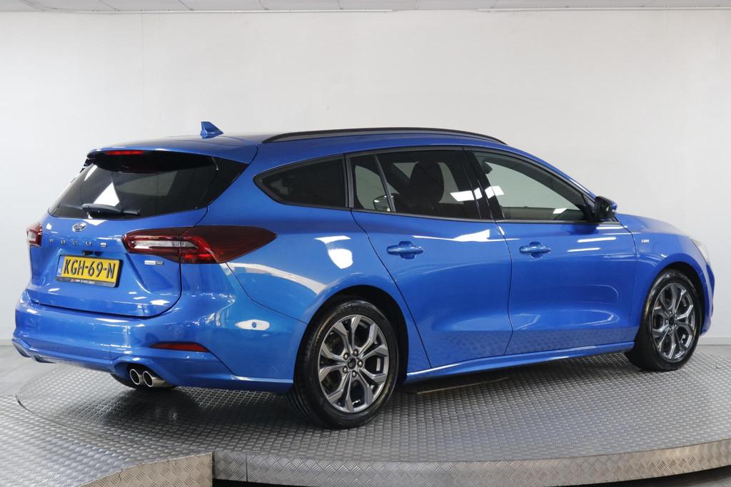 Ford Focus Wagon 1.0 EcoBoost Hybrid ST Line X Leder | Clima, Auto's, Ford, Gebruikt, Euro 6, Blauw, 19 km/l