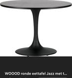 WOOOD Eettafel Jazz, rond 110 cm - Zwart, Gebruikt, Rond, Vier personen, Ophalen
