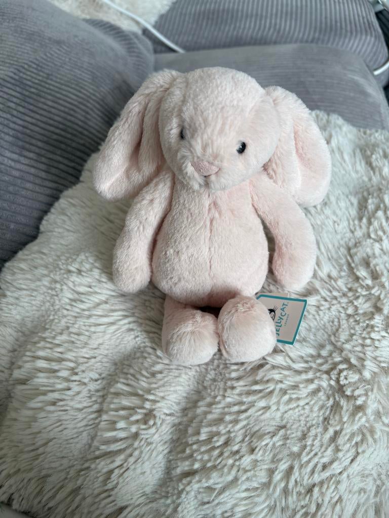Kleine roze Jellycat knuffel konijn, Jellycat, Overige karakters, Konijn, Ophalen of Verzenden