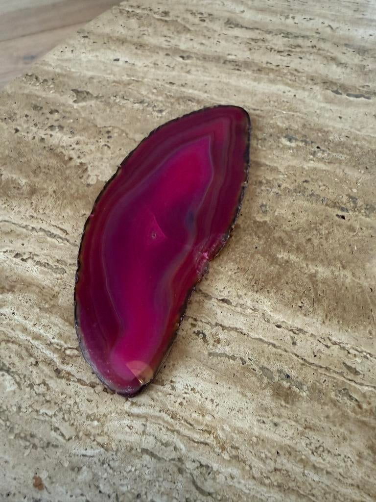 Prachtige Edelstenen: Agaat Schijf en Zwarte Toermalijn, Ophalen of Verzenden, Zo goed als nieuw