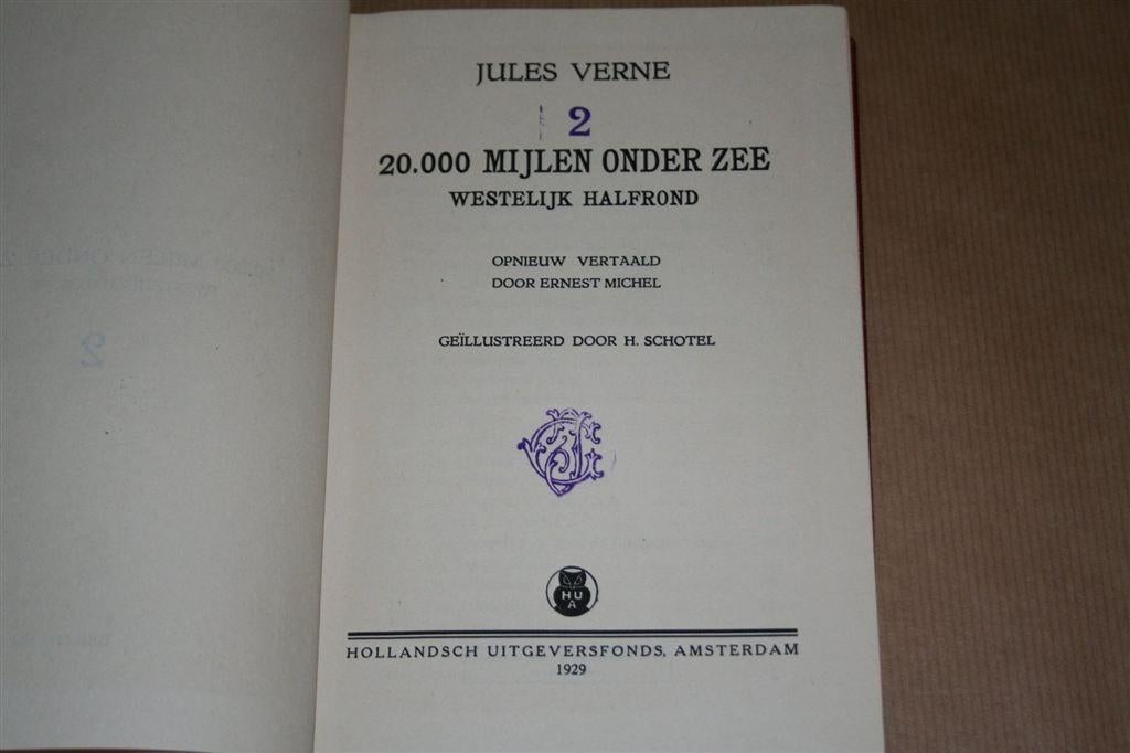 20.000 Mijlen onder zee. Jules Verne. 1929., Boeken, Ophalen of Verzenden, Gelezen