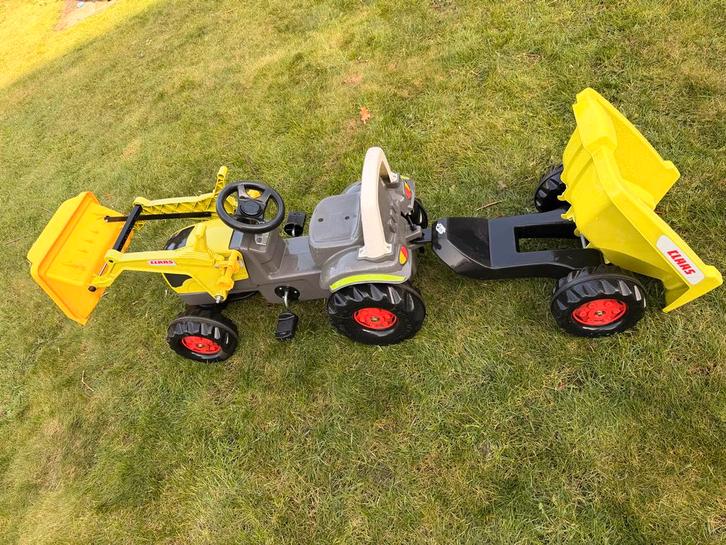 Claas Elios traptrekker Rolly Toys met aanhanger, Kinderen en Baby's, Speelgoed | Buiten | Voertuigen en Loopfietsen, Gebruikt