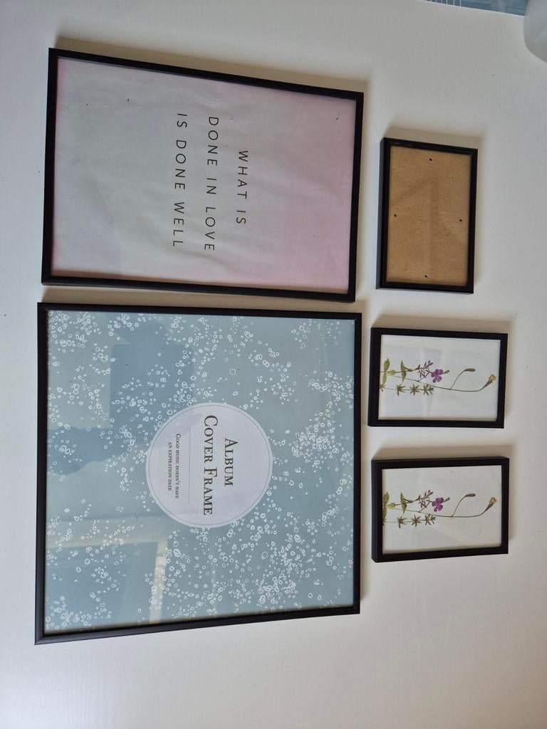 5 fotolijstjes Zwart, Ophalen of Verzenden