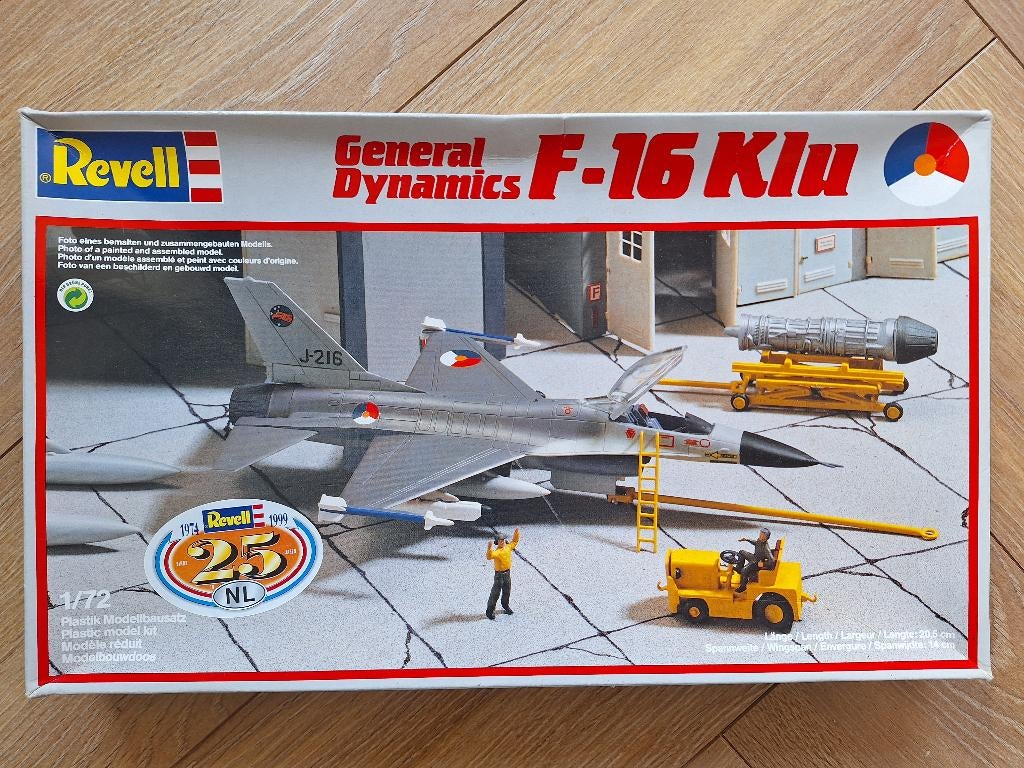 1:72 1/72 Revell General Dynamics F-16 KLu (J-216 -J-256) 1, 1:72 tot 1:144, Revell, Ophalen of Verzenden, Zo goed als nieuw