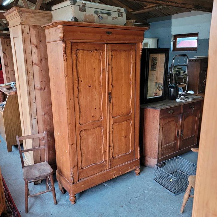 Brocante oude kast biedermeierkast meidenkast servieskast, Antiek en Kunst, Curiosa en Brocante, Ophalen