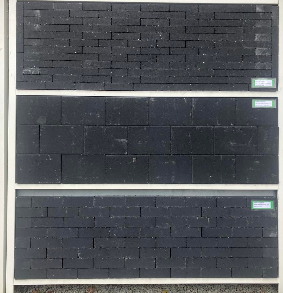waalformaat en dikformaat klinker strak antraciet, Tuin en Terras, Ophalen of Verzenden, Nieuw, Beton, Klinkers