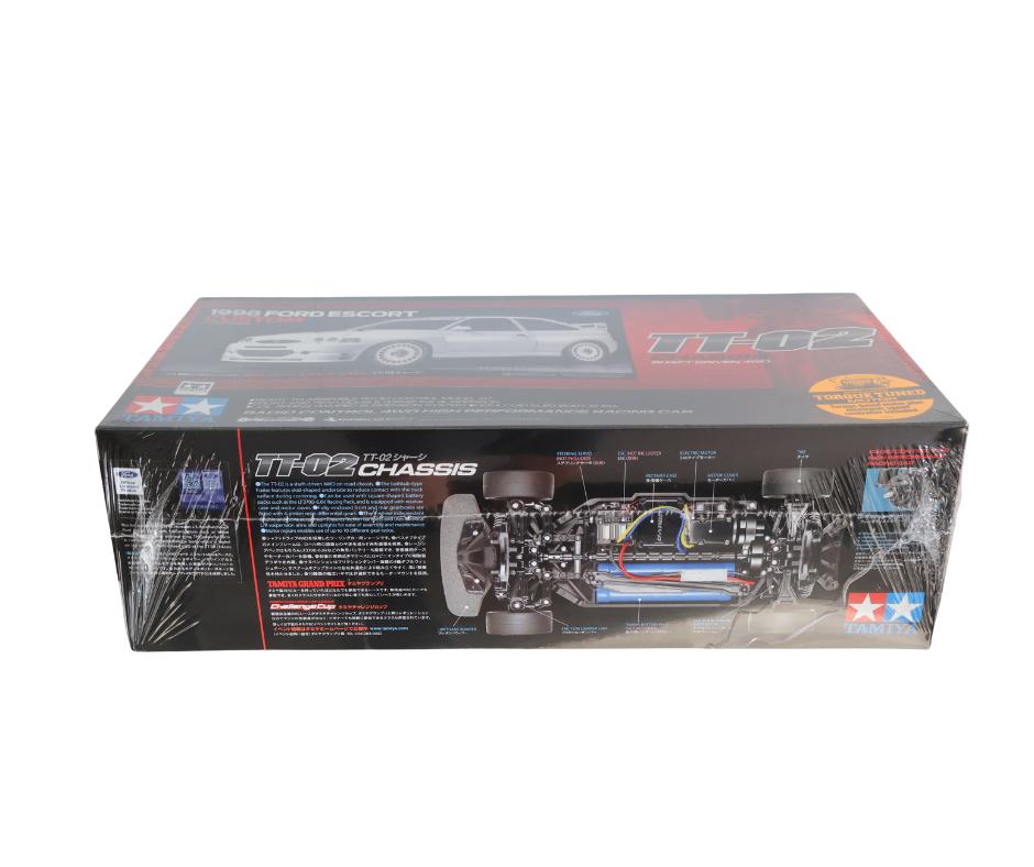 Tamiya 58691 1/10 R/C 1998 Ford Escort Custom (TT-02), Hobby en Vrije tijd, Modelbouw | Radiografisch | Auto's, Elektro, Nieuw
