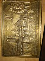 Twee antieke koperen plaquettes: Haarlem en Rotterdam, Ophalen of Verzenden